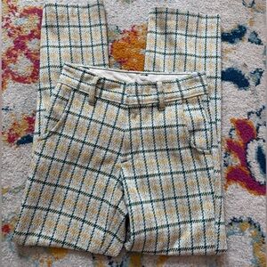 2 for $5. Vintage Boys 70s Yellow Green & Tan Plaid Trousers